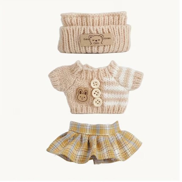 🎈SALE: Labubu - Plaid Skirt & Sweater Set (3 pieces) - Picture 2 of 3